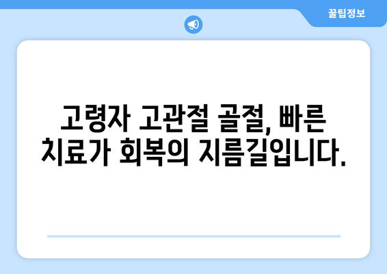 고령자 고관절 골절 조기 치료의 중요성