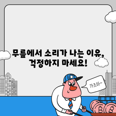 무릎관절 소리와 통증 관리