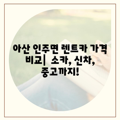 충청남도 아산시 인주면 렌트카 가격비교 | 리스 | 장기대여 | 1일비용 | 비용 | 소카 | 중고 | 신차 | 1박2일 2024후기