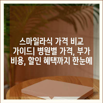 스마일라식 가격 비교 & 정보| 병원별 가격, 부가 비용, 할인 혜택까지 한눈에 | 스마일라식, 라식, 라섹, 안과, 시력교정