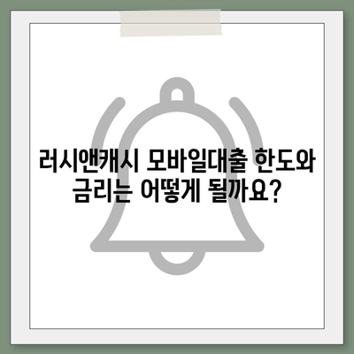 러시앤캐시 모바일대출 자격 조건 완벽 가이드 | 신용등급, 한도, 금리, 필요서류