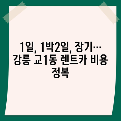 강원도 강릉시 교1동 렌트카 가격비교 | 리스 | 장기대여 | 1일비용 | 비용 | 소카 | 중고 | 신차 | 1박2일 2024후기