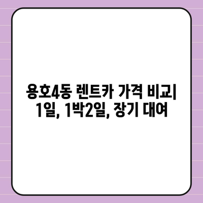 부산시 남구 용호4동 렌트카 가격비교 | 리스 | 장기대여 | 1일비용 | 비용 | 소카 | 중고 | 신차 | 1박2일 2024후기