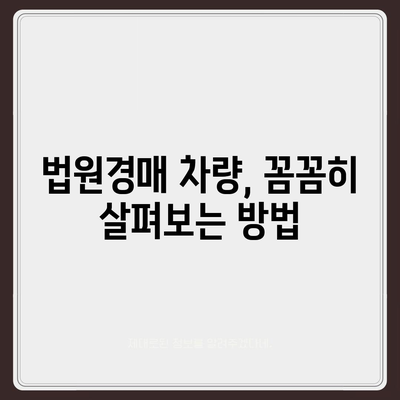 법원경매 중고차 꿀팁| 성공적인 경매 참여를 위한 완벽 가이드 | 경매, 차량, 낙찰, 법원, 중고차