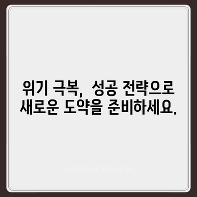 경영위기 극복, 지원금 신청부터 성공 전략까지 |  기업 지원, 재정 지원, 위기 극복 가이드