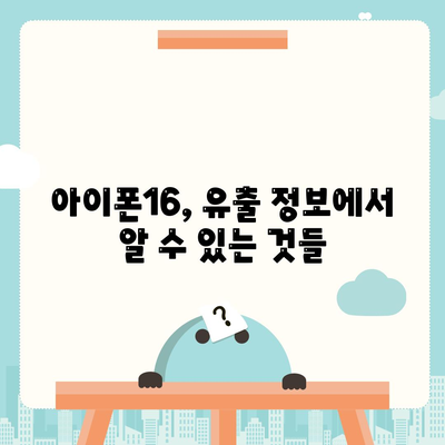 아이폰16의 대박 연속! 유출 정보의 색상, 가격, 출시일