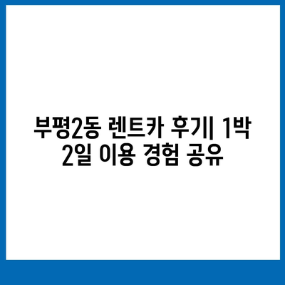 인천시 부평구 부평2동 렌트카 가격비교 | 리스 | 장기대여 | 1일비용 | 비용 | 소카 | 중고 | 신차 | 1박2일 2024후기