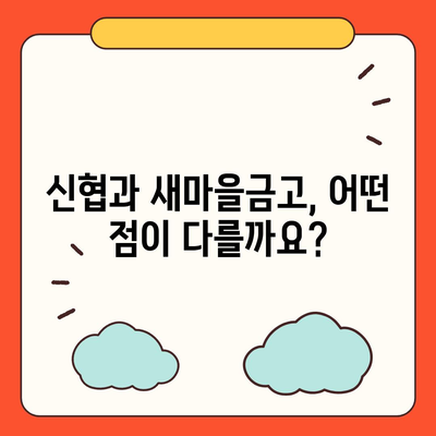 신협 vs 새마을금고| 나에게 맞는 금융기관은? | 비교분석, 장단점, 추천