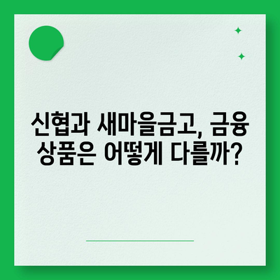 신협 vs 새마을금고| 나에게 맞는 금융기관은? | 신협, 새마을금고, 금융 상품 비교, 금융 서비스