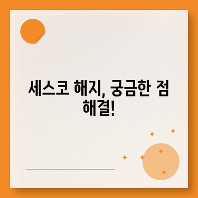 세스코 관련 궁금증, 한 번에 해결! | 세스코 답변 모음, 자주 묻는 질문, 해결 솔루션