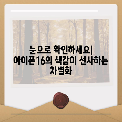 아이폰16 | 색감의 혁신이 스마트폰 경험을 향상시키다