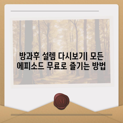 방과후 설렘 다시보기| 모든 에피소드 무료 시청 방법 |  방과후 설렘, 다시보기, 무료, 시청, 에피소드,  전편