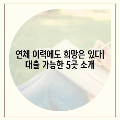 연체자도 대출 가능한 곳 5곳 | 신용불량자 대출, 연체 대출, 저신용자 대출