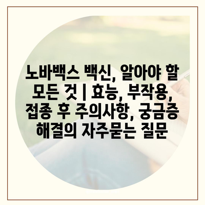 노바백스 백신, 알아야 할 모든 것 | 효능, 부작용, 접종 후 주의사항, 궁금증 해결