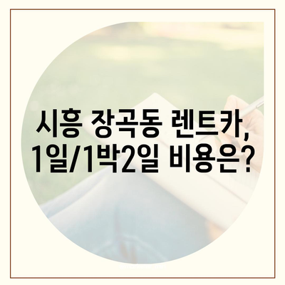 경기도 시흥시 장곡동 렌트카 가격비교 | 리스 | 장기대여 | 1일비용 | 비용 | 소카 | 중고 | 신차 | 1박2일 2024후기