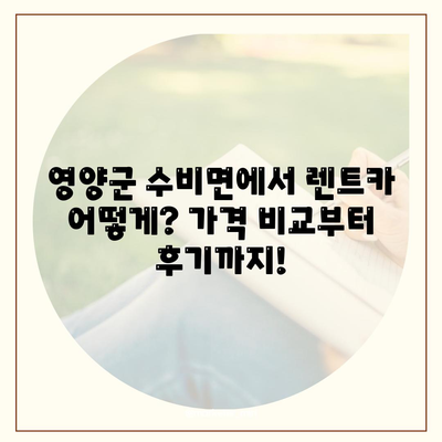 경상북도 영양군 수비면 렌트카 가격비교 | 리스 | 장기대여 | 1일비용 | 비용 | 소카 | 중고 | 신차 | 1박2일 2024후기