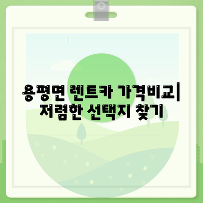 강원도 평창군 용평면 렌트카 가격비교 | 리스 | 장기대여 | 1일비용 | 비용 | 소카 | 중고 | 신차 | 1박2일 2024후기