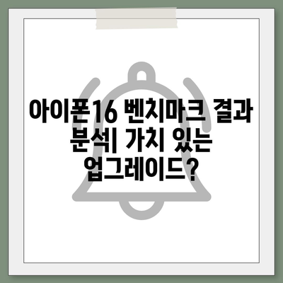 아이폰16 벤치마크 결과 분석 | 가치 있는 업그레이드?