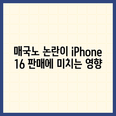 매국노 논란에 따른 iPhone 16에 대한 우려