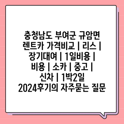 충청남도 부여군 규암면 렌트카 가격비교 | 리스 | 장기대여 | 1일비용 | 비용 | 소카 | 중고 | 신차 | 1박2일 2024후기