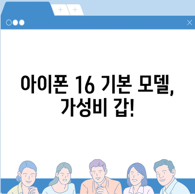 아이폰 16 기본 모델의 매력적 특징 7가지