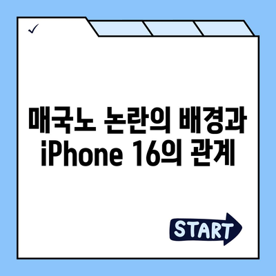 매국노 논란에 따른 iPhone 16에 대한 우려