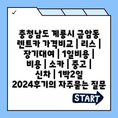 충청남도 계룡시 금암동 렌트카 가격비교 | 리스 | 장기대여 | 1일비용 | 비용 | 소카 | 중고 | 신차 | 1박2일 2024후기