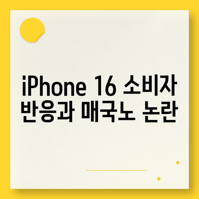 매국노 논란에 따른 iPhone 16에 대한 우려