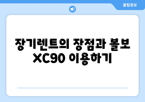 볼보 XC90 가격 및 장기렌트를 빠르게 확인하기