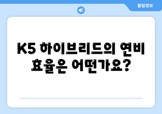 K5 하이브리드 장기렌트 Q&A