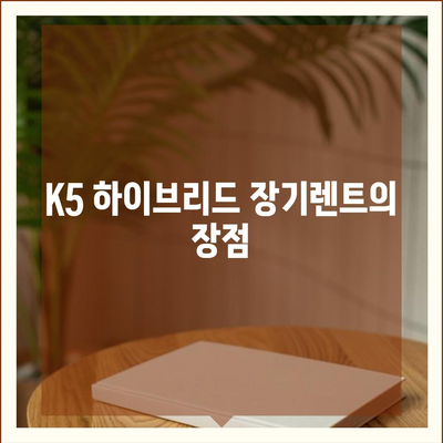 K5 하이브리드 장기렌트 전에 숙지하세요