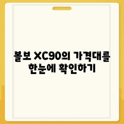 볼보 XC90 가격 및 장기 렌트 금방 파악하세요!