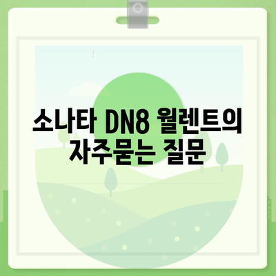 소나타 DN8 월렌트