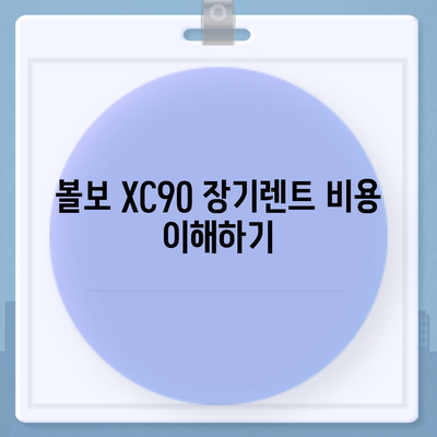 볼보 XC90 | 장기렌트 가격과 옵션 빠르게 확인하기