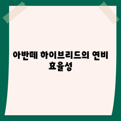 아반떼 하이브리드 장기렌트 | 열광의 이유