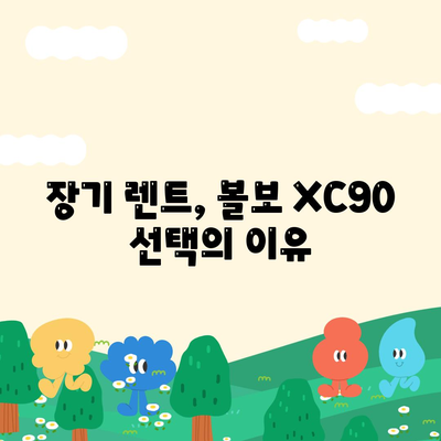 볼보 XC90 가격 및 장기 렌트 금방 파악하세요!