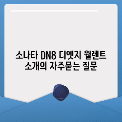 소나타 DN8 디엣지 월렌트 소개