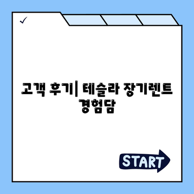 테슬라의 저렴한 조건으로 장기렌트 가능한 모델