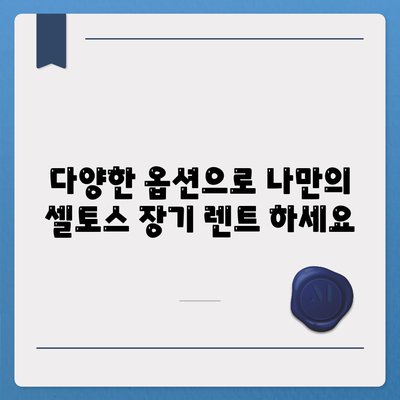 셀토스 장기 렌트 | 선택이 아닌 필수입니다!