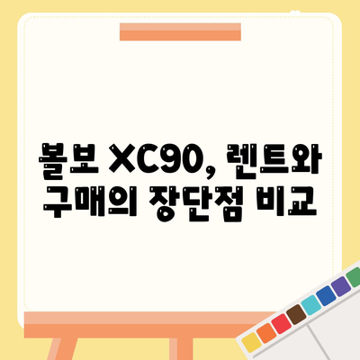 볼보 XC90 가격 및 장기 렌트 금방 파악하세요!