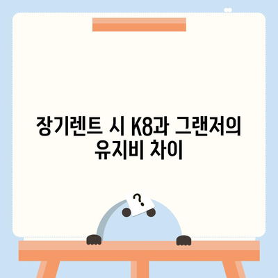 K8 vs 그랜저 장기렌트 비교