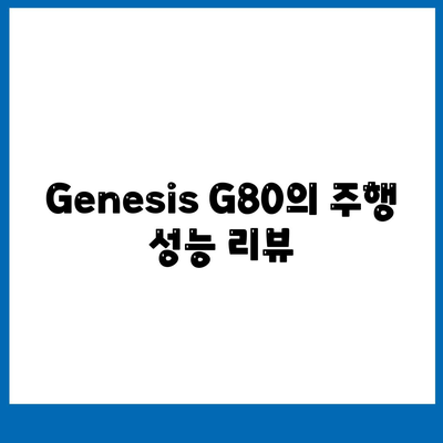 Genesis G80 중고 장기렌트 후기