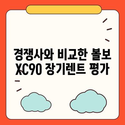 볼보 XC90 | 장기렌트 가격과 옵션 빠르게 확인하기