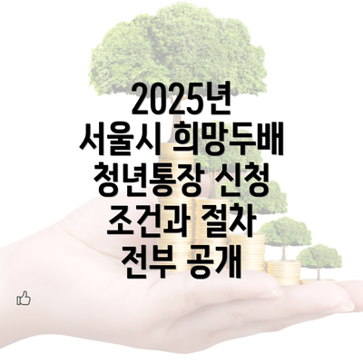 2025년 서울시 희망두배 청년통장 신청 조건과 절차 전부 공개