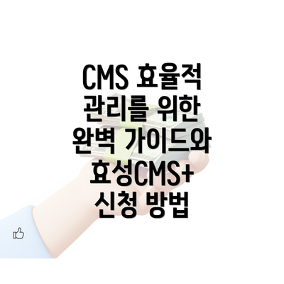 CMS 효율적 관리를 위한 팁과 전략