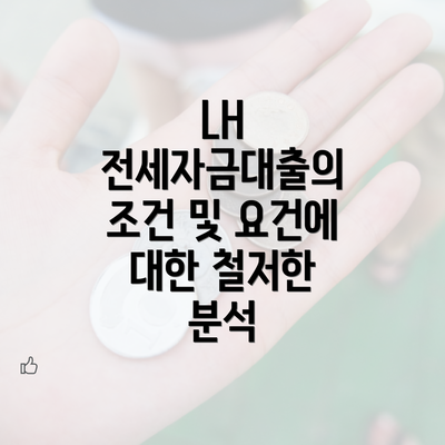 LH 전세자금대출의 조건 및 요건에 대한 철저한 분석