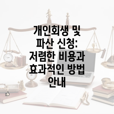 개인회생 및 파산 신청: 저렴한 비용과 효과적인 방법 안내