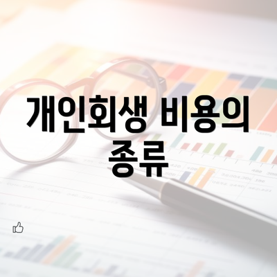 개인회생 비용의 종류