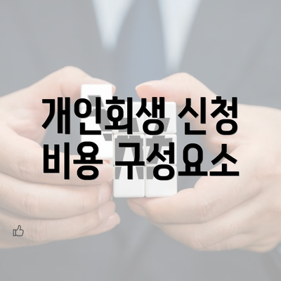 개인회생 신청 비용 구성요소