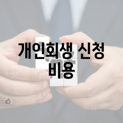 개인회생 신청 비용